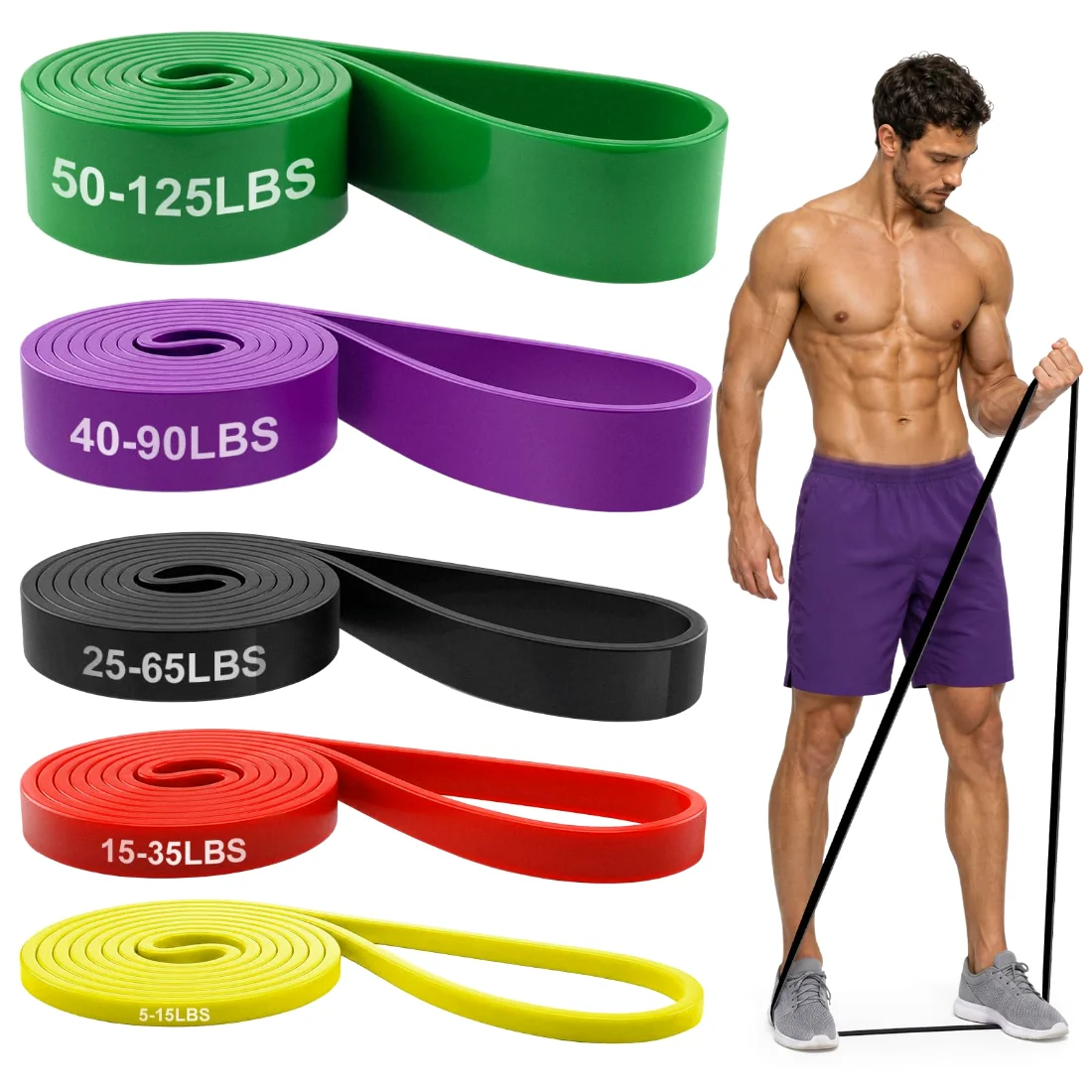 Renoj Pull-Up Assistance Bands, 5 Levels