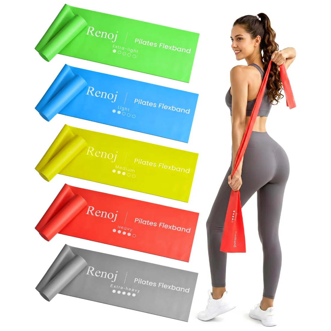 Renoj Pilates Flexbands, 5-Pack